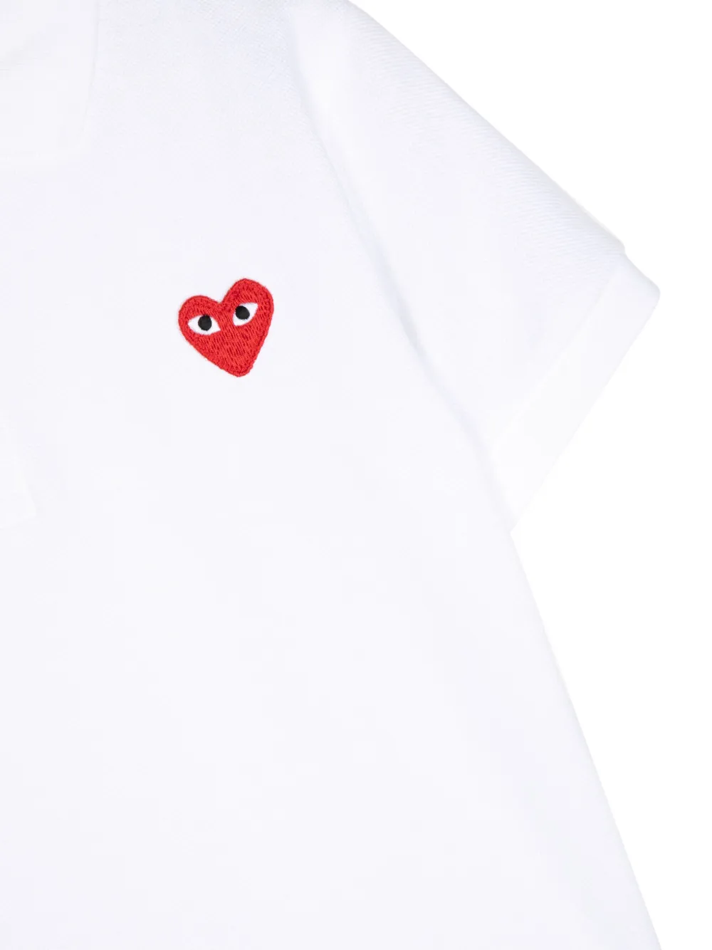 Comme Des Garçons Play Poloshirt met borduurwerk Wit