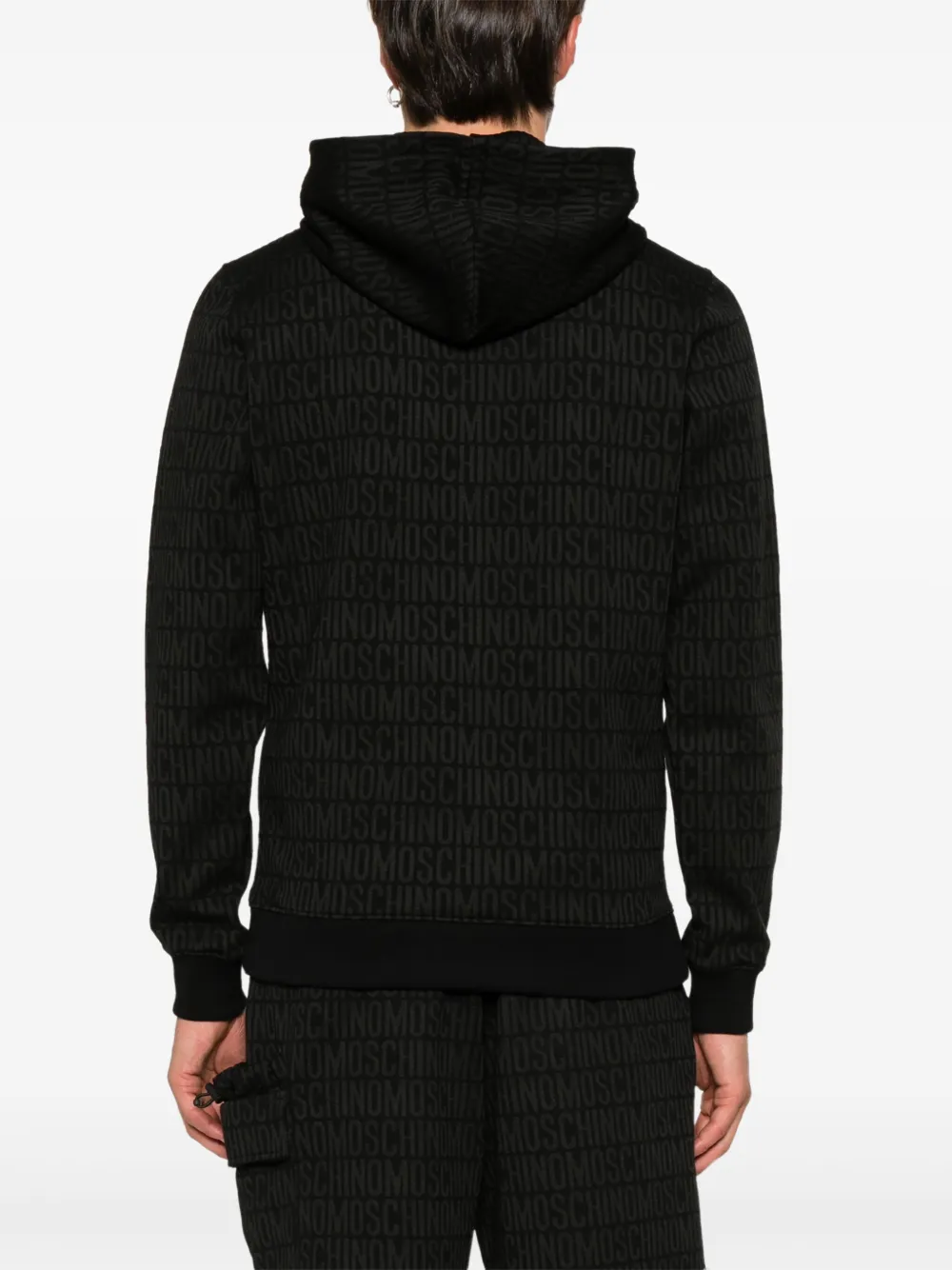 Moschino Hoodie met logoprint Zwart
