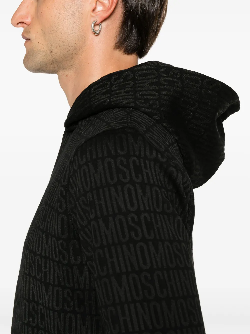 Moschino Hoodie met logoprint Zwart