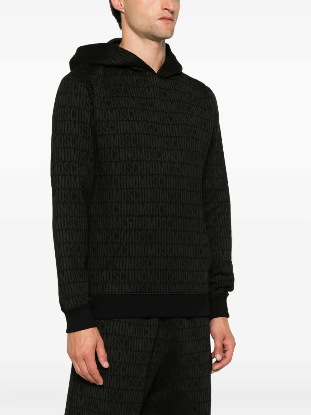 Moschino Hoodie met logoprint Zwart