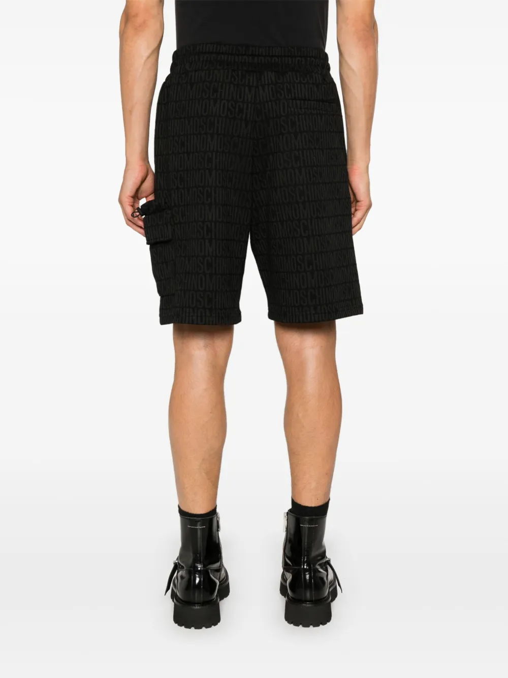 Moschino Shorts met logoprint Zwart