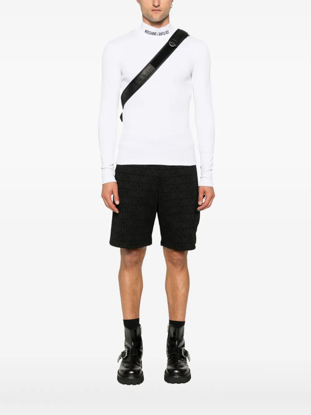 Moschino Upside Down Logo top - Wit