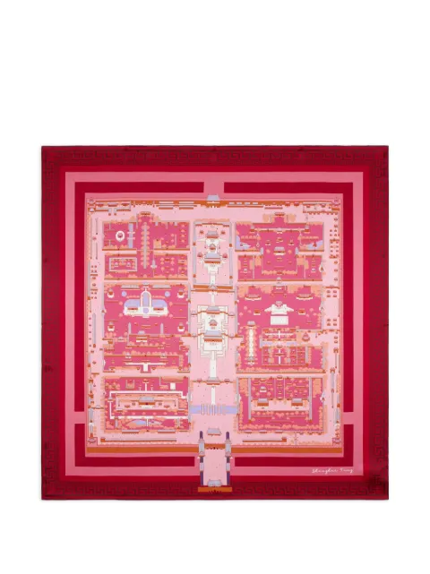 Shanghai Tang double happiness print silk scarf