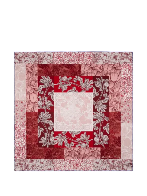 Shanghai Tang Hui-print silk scarf