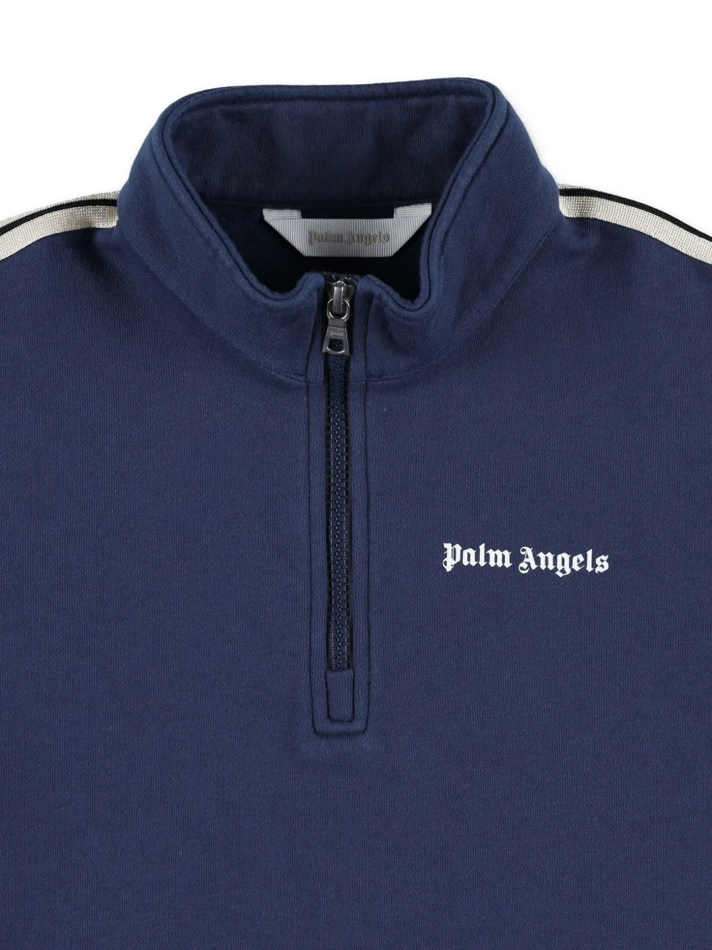 Palm Angels Kids Fleece sweater met rits Blauw