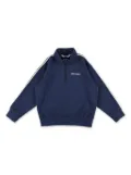 Palm Angels Kids fleece zip-up sweatshirt - Blue