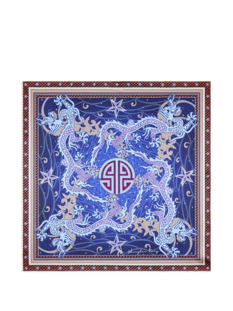 Shanghai Tang flying dragon silk foulard