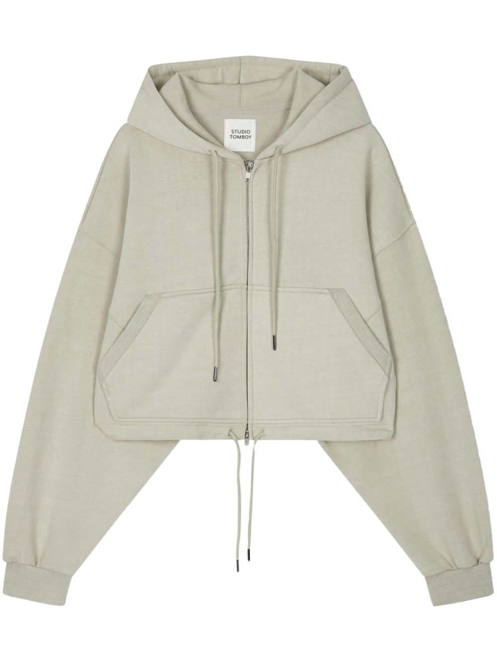 zip-down hoodie