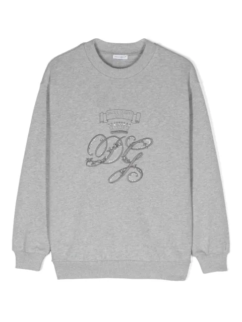Dolce & Gabbana Kids logo-embroidered sweatshirt