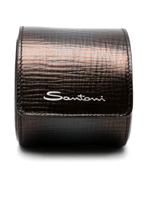 Santoni leather watch case