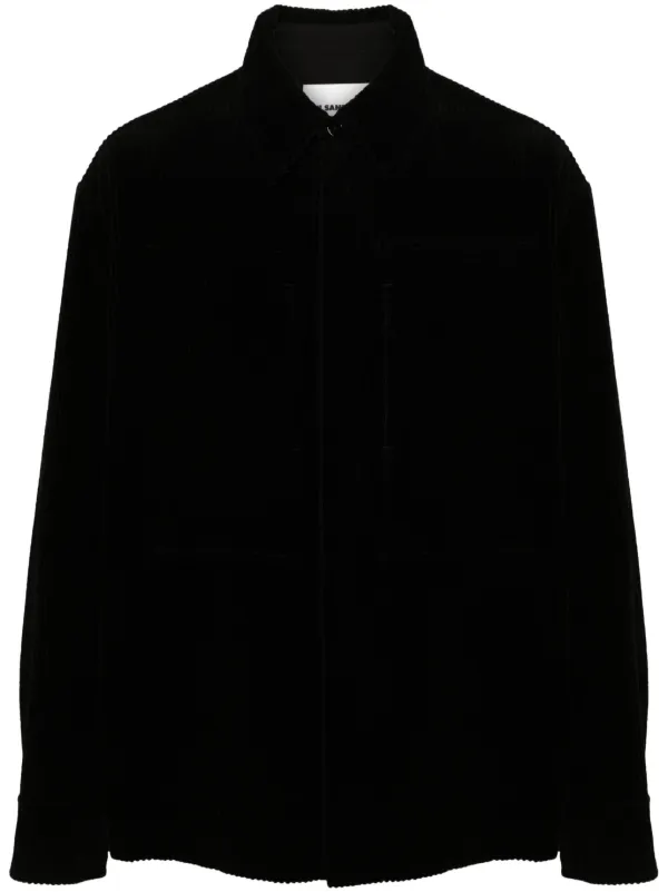 Jil Sander コーデュロイ シャツ | ブラック | FARFETCH JP
