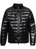 Save The Duck logo-patch padded jacket - Black