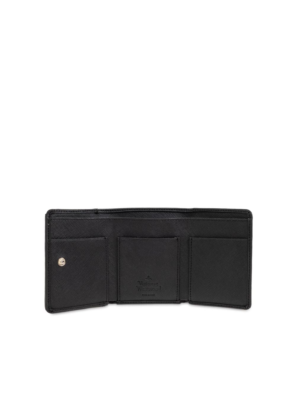 Vivienne Westwood Orb plaque trifold wallet - Zwart