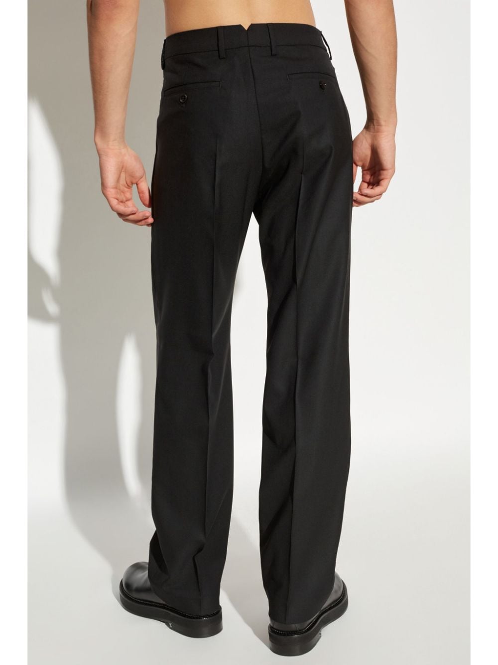 Shop Ami Alexandre Mattiussi Straight-leg Tailored Trousers In Schwarz