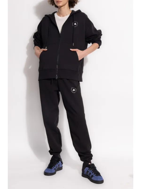 Adidas By Stella McCartney Logo Print Joggers | Black | FARFETCH SG