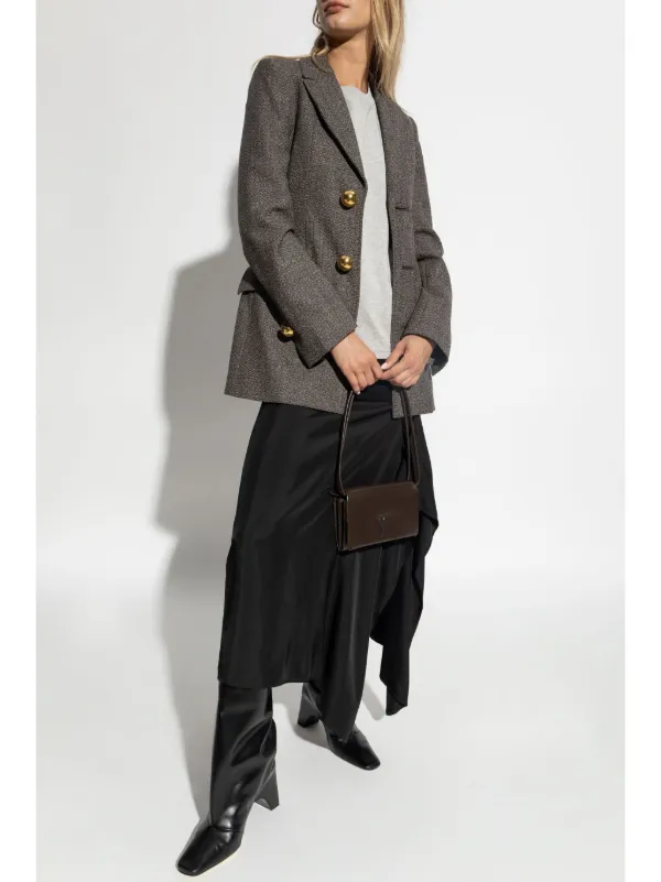 アウターその他 AMI PARIS Woman Blazer Brown FBV612WV0051 221 AMI Paris single-breasted Blazer | Brown | FARFETCH