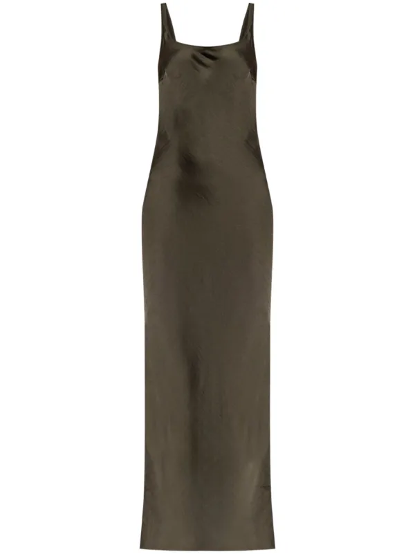satin green dress mini LIZA SHIRT DRESS main image 1