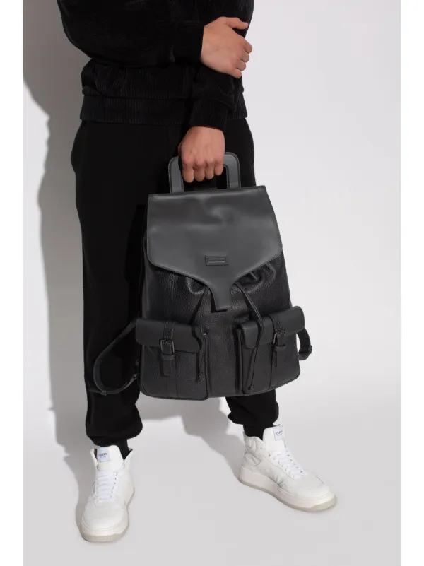 Emporio armani leather backpack best sale