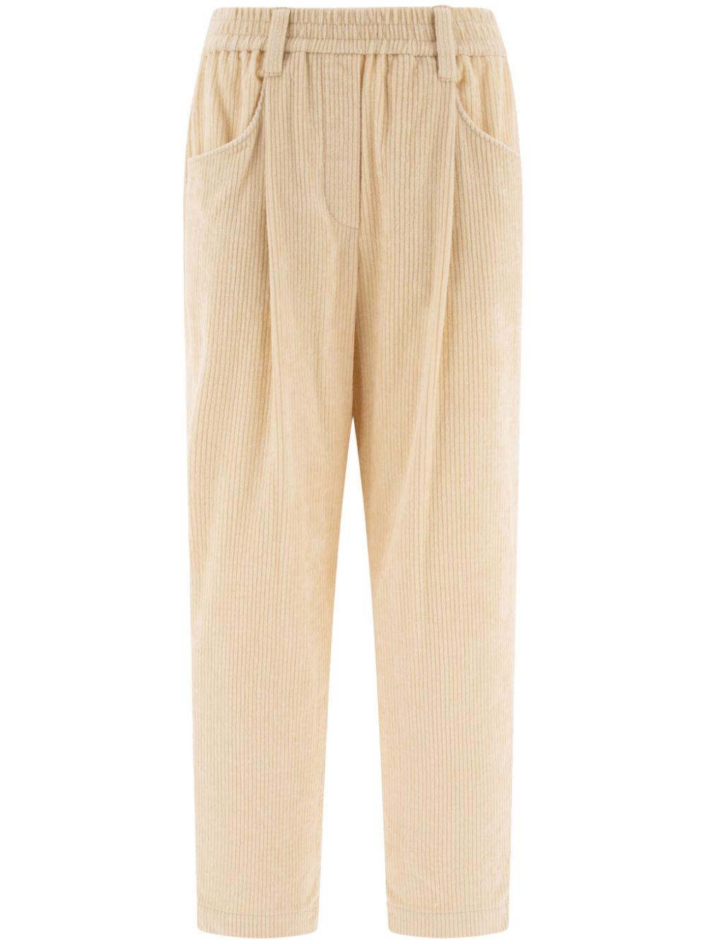 Brunello Cucinelli Ribfluwelen broek Beige