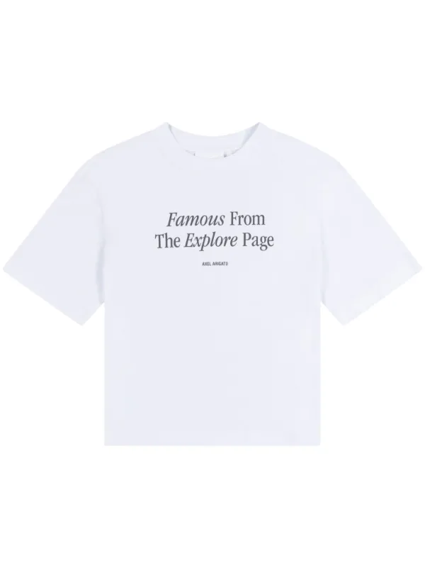 Axel Arigato Famous Printed T-shirt White FARFETCH EG