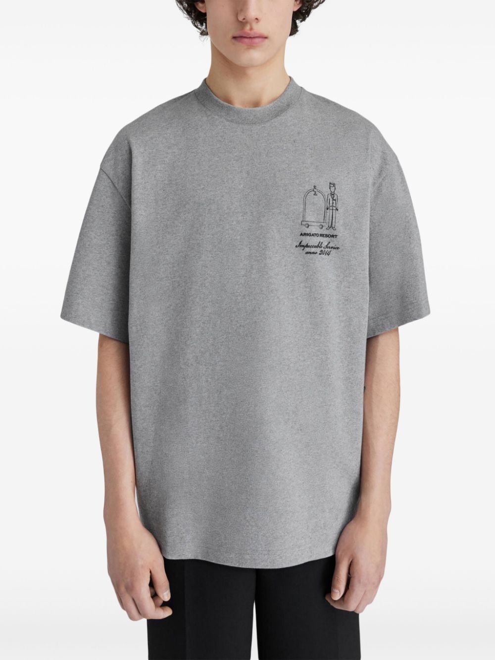 Shop Axel Arigato Resort T-shirt In Grey