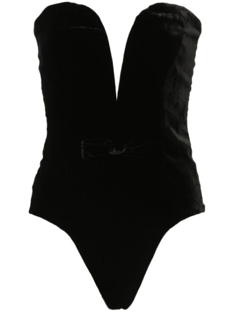 Alessandra Rich velvet bustier bodysuit