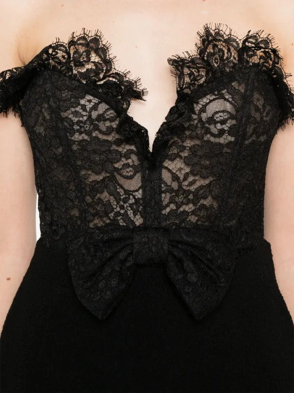 Bibiy.shoulder ribbon bustier ブラック Shop the Tiffany One-Shoulder Bow Maxi Dress Black