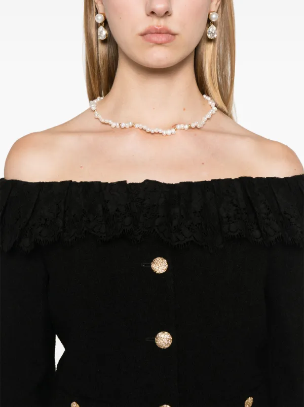 ジャケット ALESSANDRA RICH OFF SHOULDER JACKET TWEED BOUCLE Alessandra Rich Tweed boucle off shoulder jacket | The