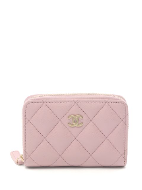 CHANEL 2021 CC plaque compact wallet Women