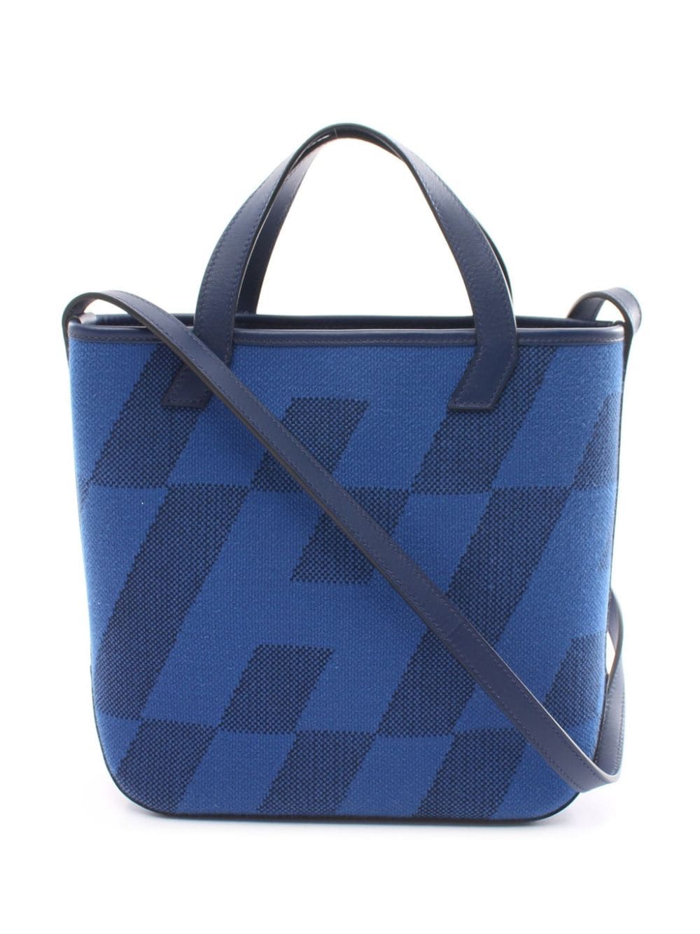 Pre-owned Hermes H En Biais 27 手提包（2022年典藏款） In Blue