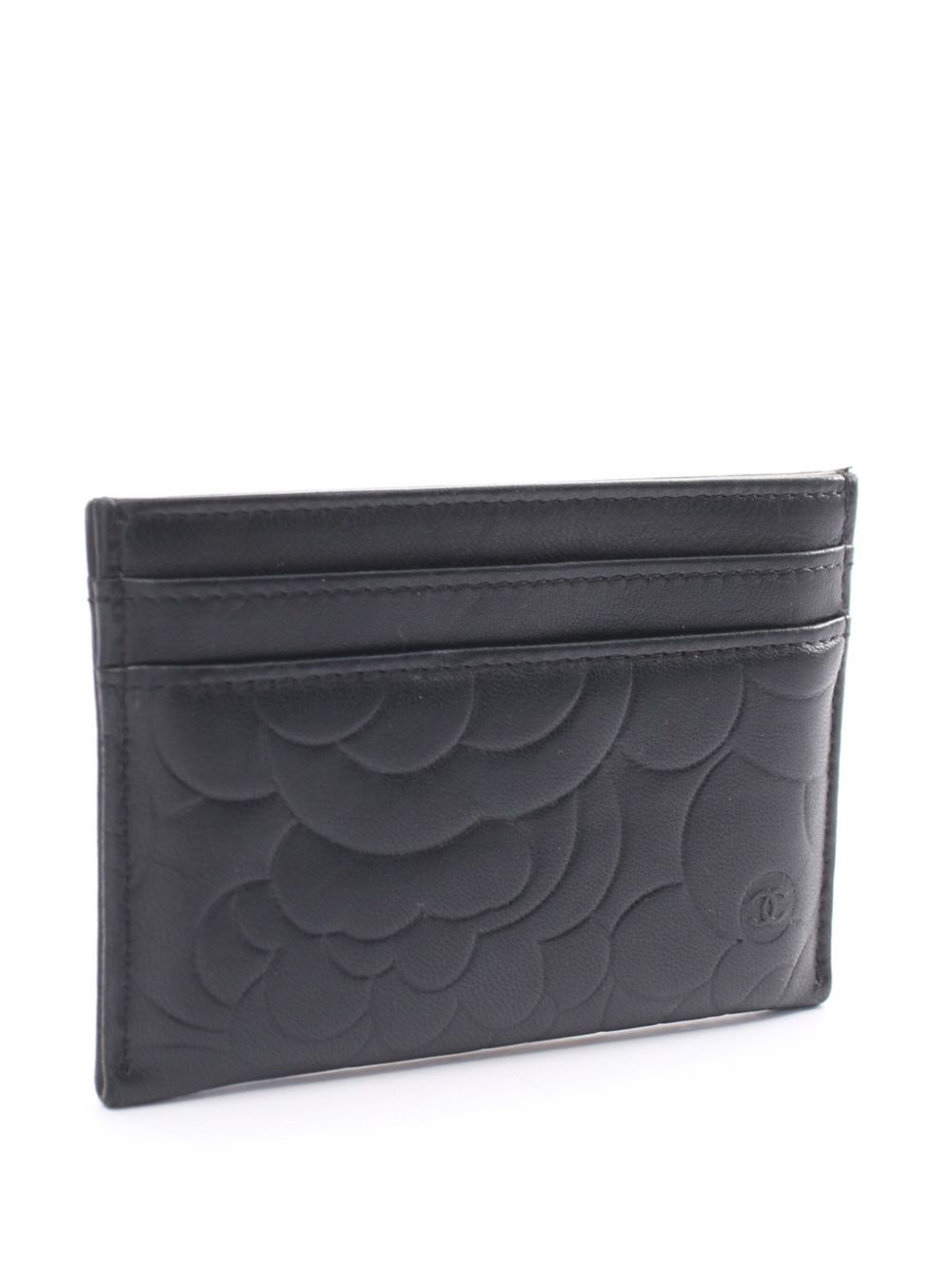 CHANEL Pre-Owned 2011 Camellia card case - Zwart