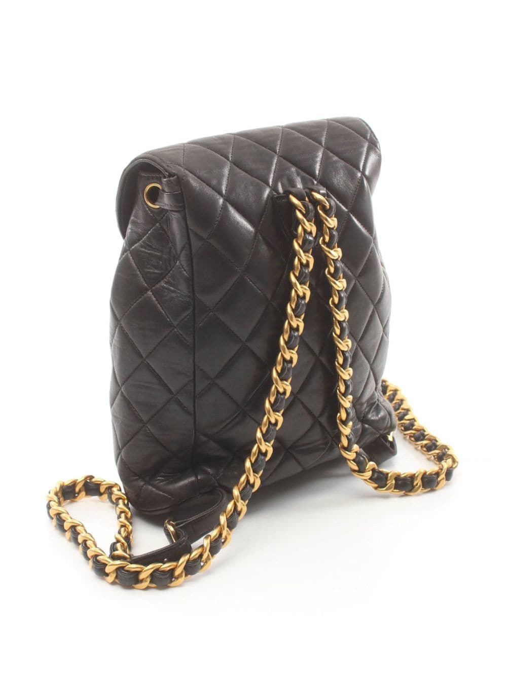 CHANEL Pre-Owned 1994-1996 CC turn-lock diamond-quilted backpack - Zwart