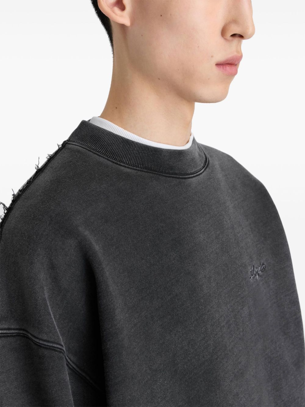 Shop Axel Arigato Honor Washed Sweatshirt In Schwarz