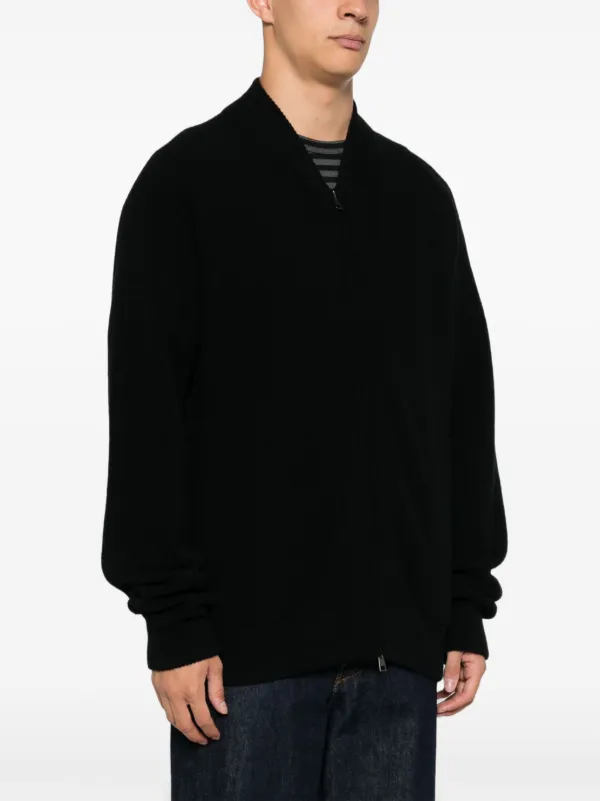 Roberto Collina Ribbed Cardigan | Black | FARFETCH UZ