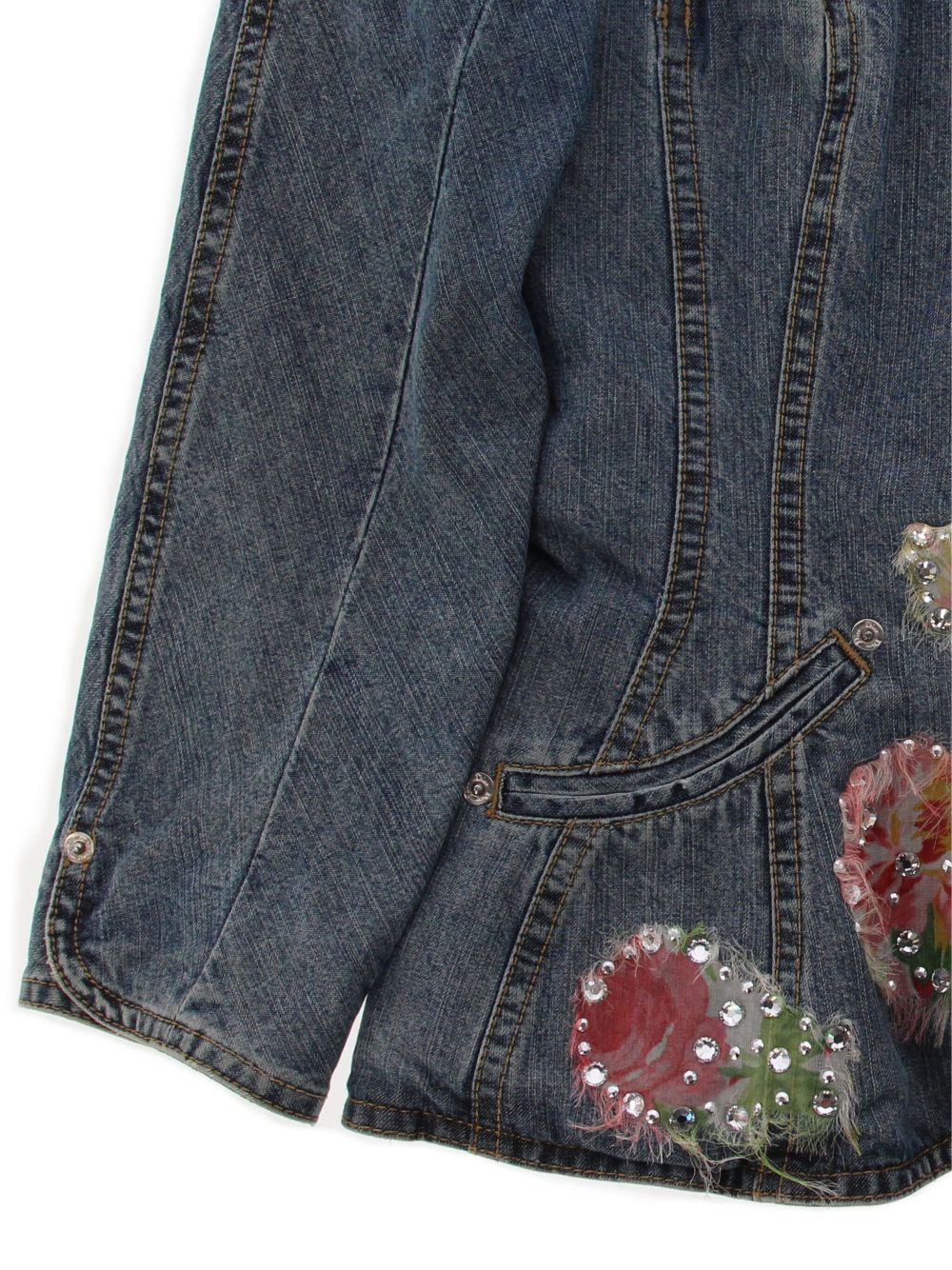 Christian Dior 2010s floral-applique denim jacket Women