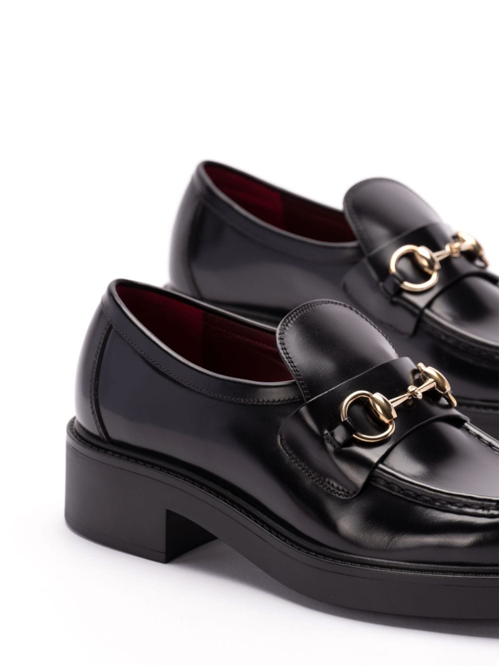 Shop Gucci 40mm Horsebit Loafers In Schwarz