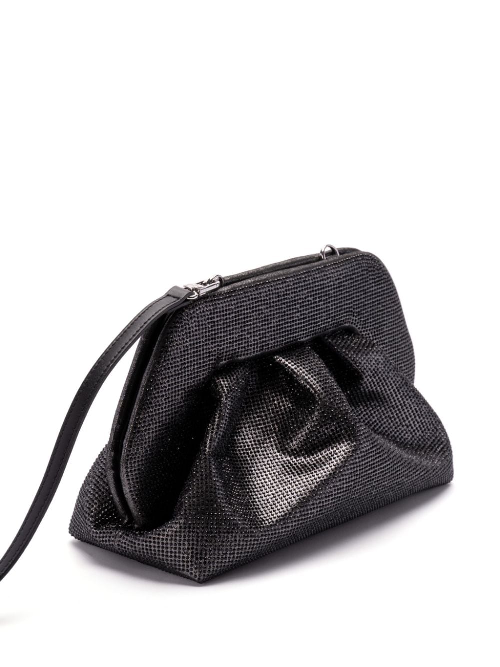 Shop Themoirè Tia Clutch Bag In Black