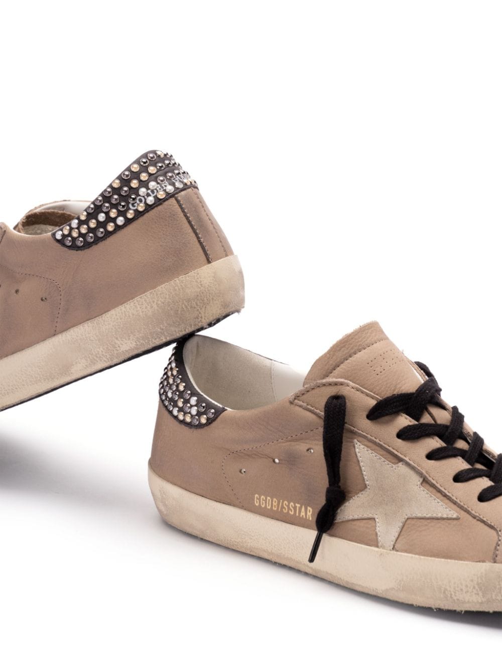 Golden Goose Rhinestone-embellished trainers - Beige