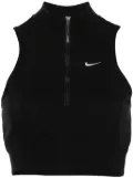 Nike half-zip cropped top - Black