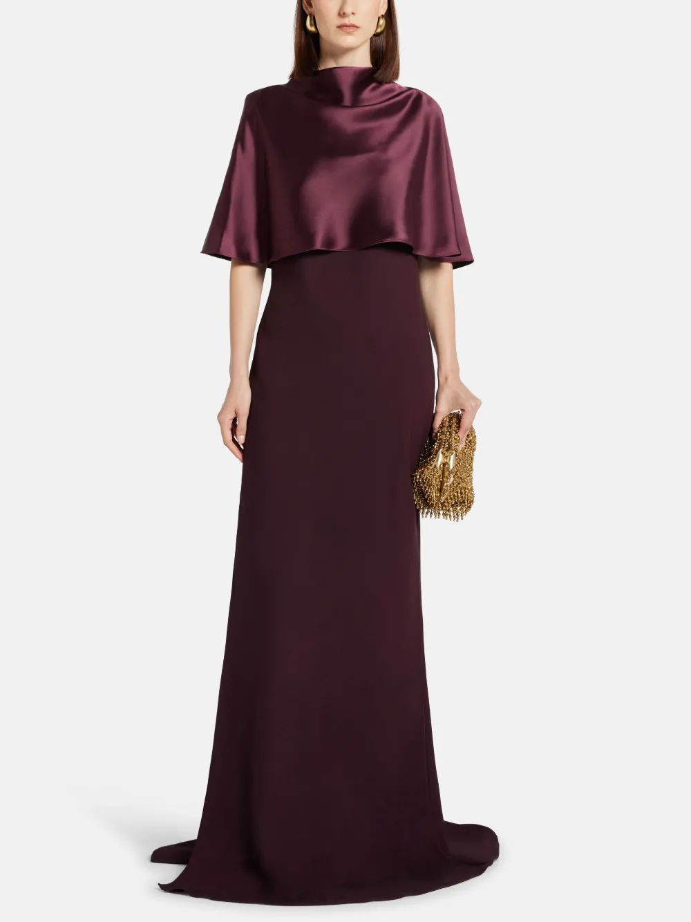 Amsale Cape Gown | Purple | FARFETCH