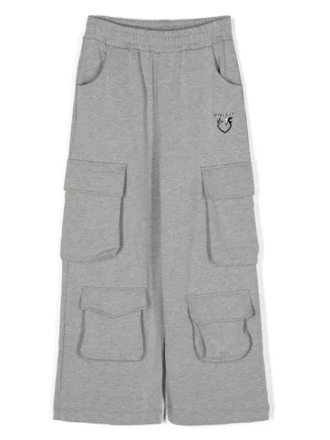 Pinko Kids flocked-logo trousers 