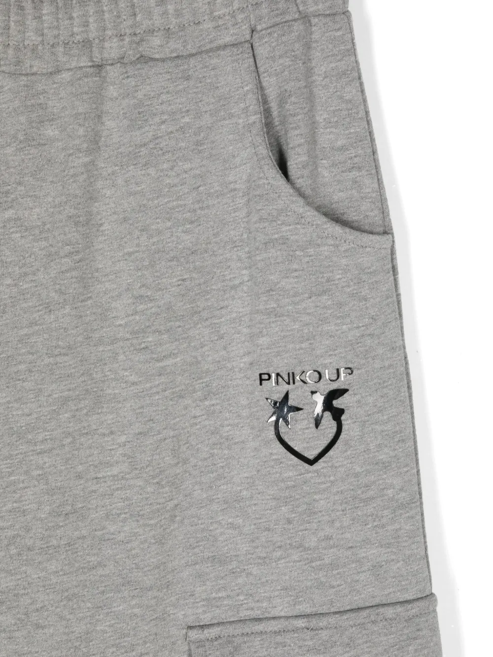 Pinko Kids Broek met gesmockt logo Grijs