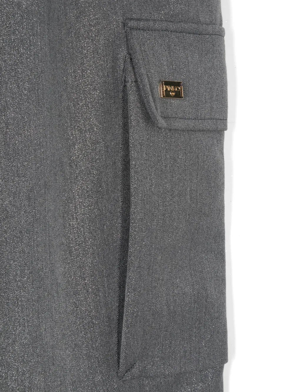 Pinko Kids Broek met logoplakkaat Grijs