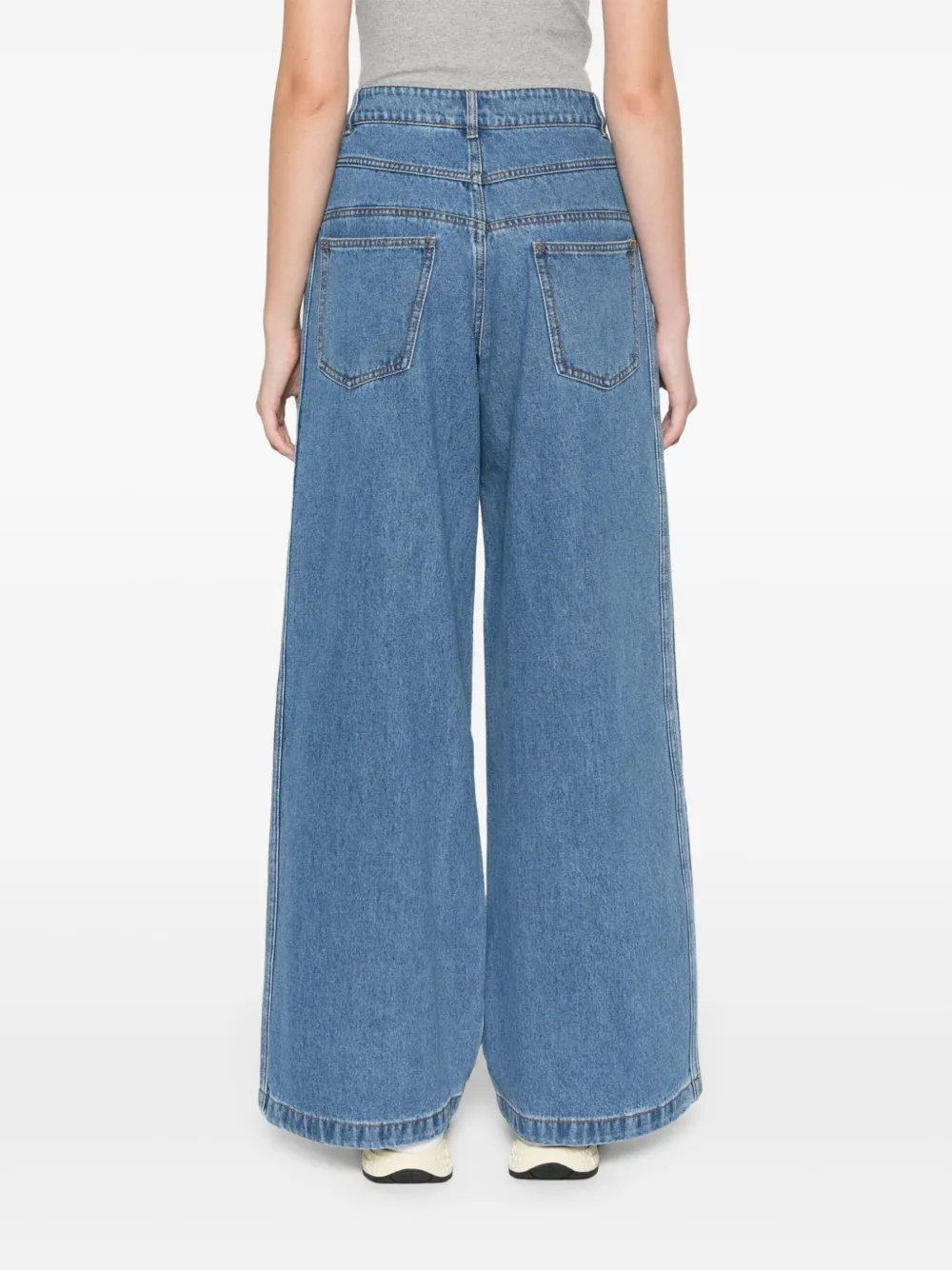 adidas Jeans met wijde pijpen Blauw