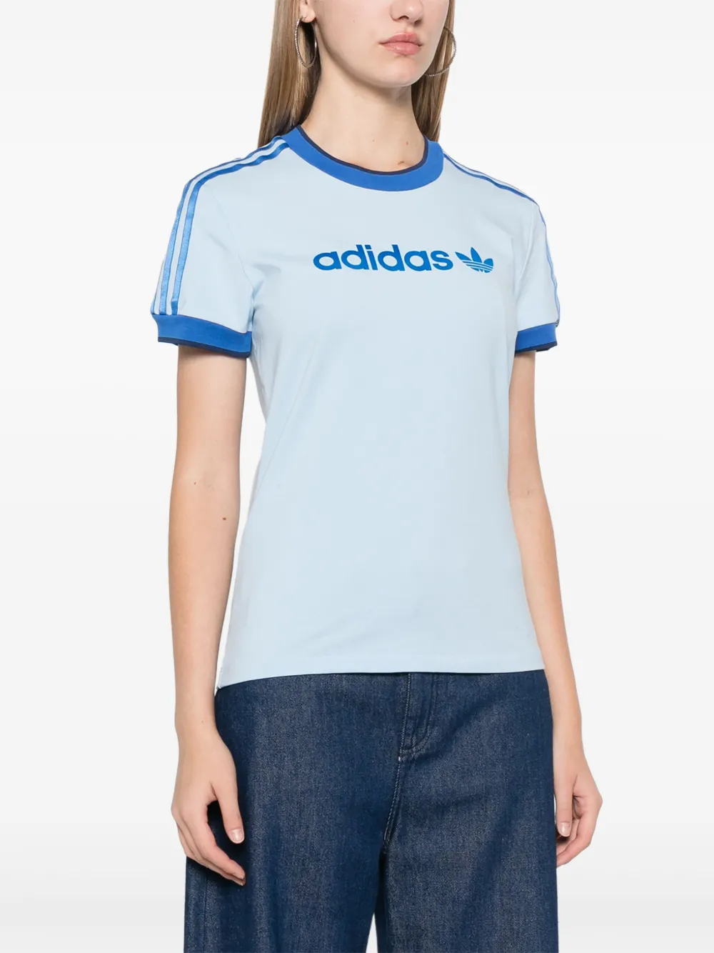 adidas T-shirt met logo Blauw