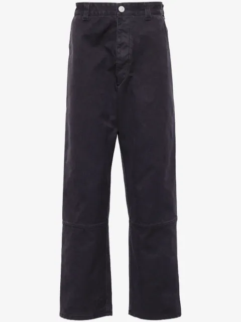 Stone Island logo-embroidered straight-leg jeans
