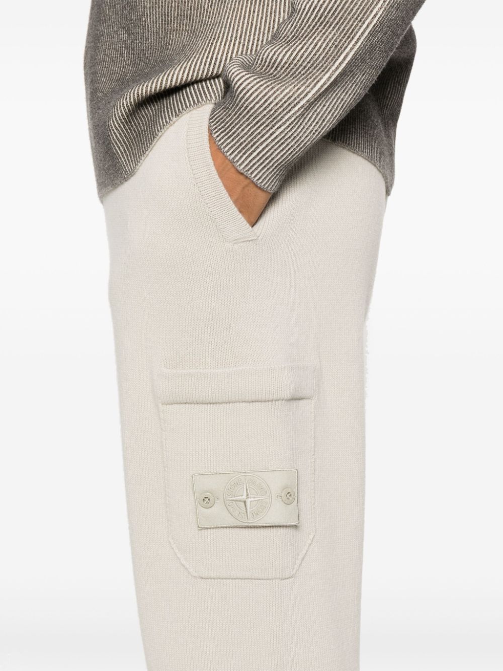 Stone Island Broek met Compass-logopatch Beige