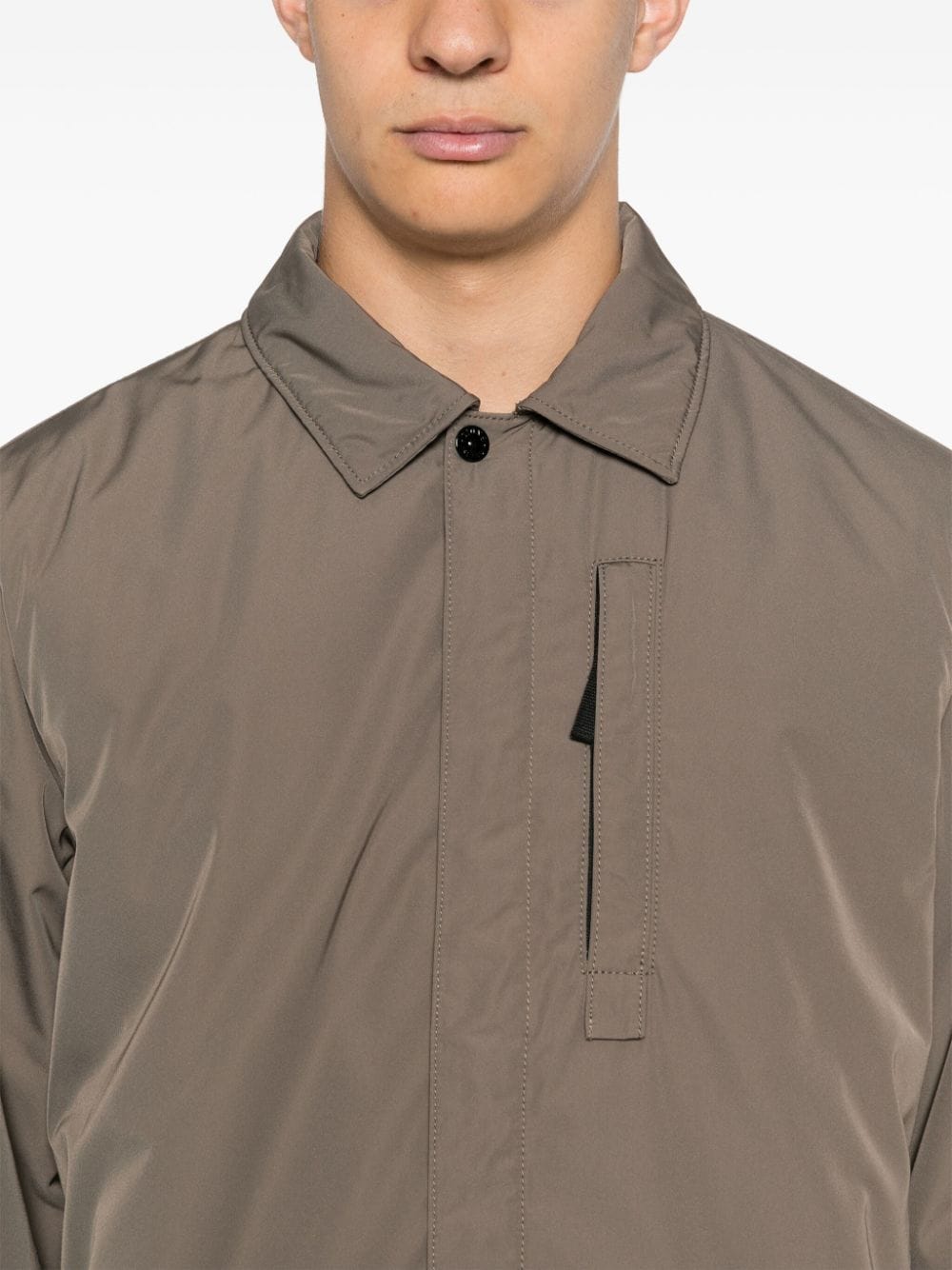 Shop Stone Island Twill Jacket In Brown