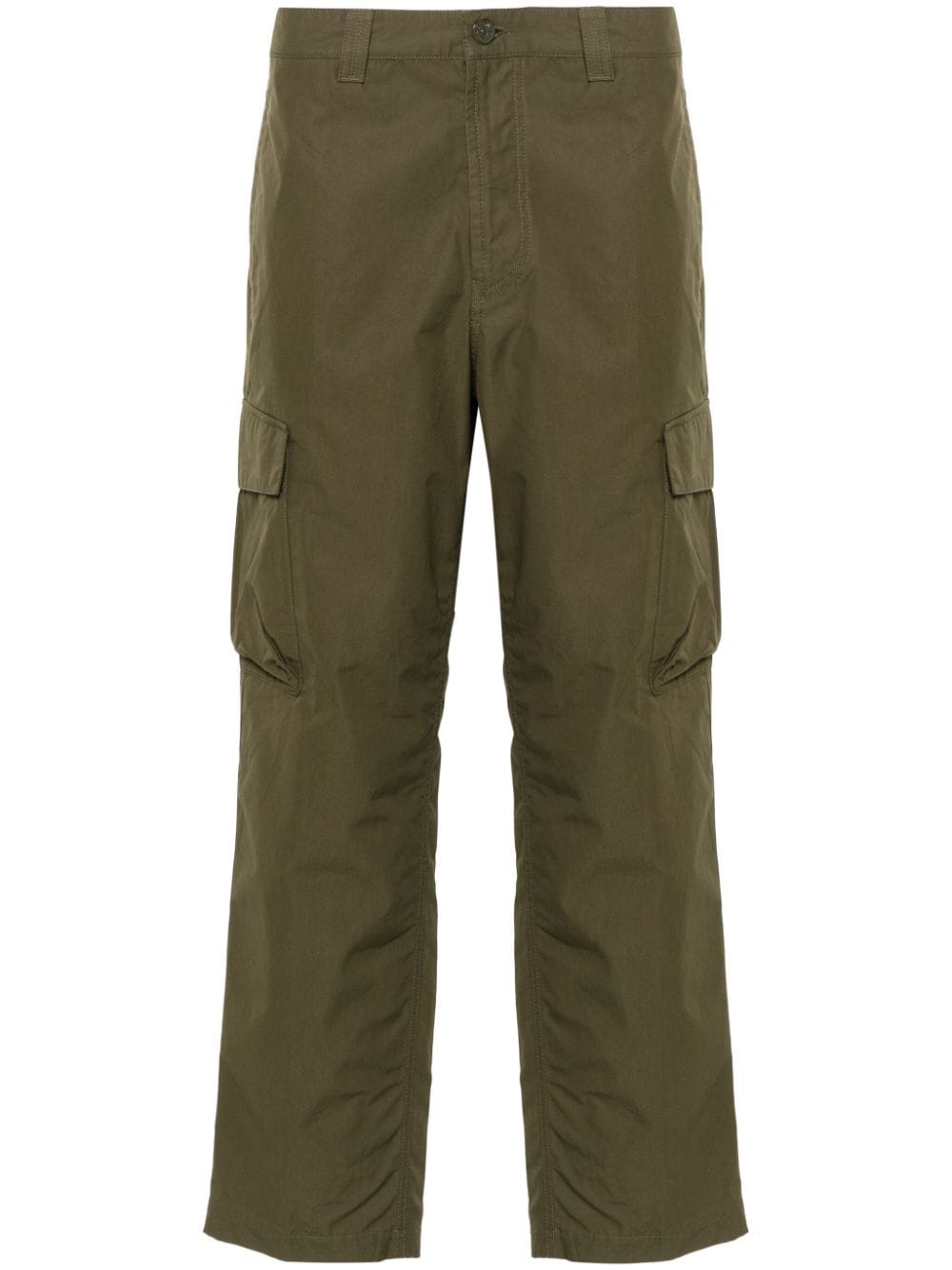 Shop Stone Island Compass-badge Cargo Trousers In Green