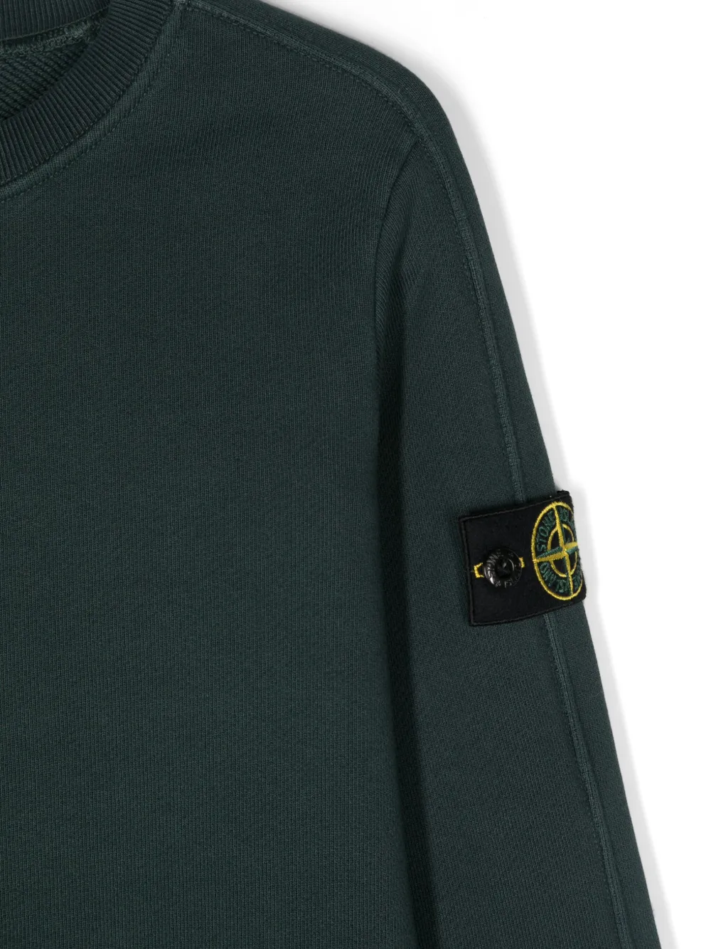Stone Island Junior Sweater met Compass-logopatch Groen